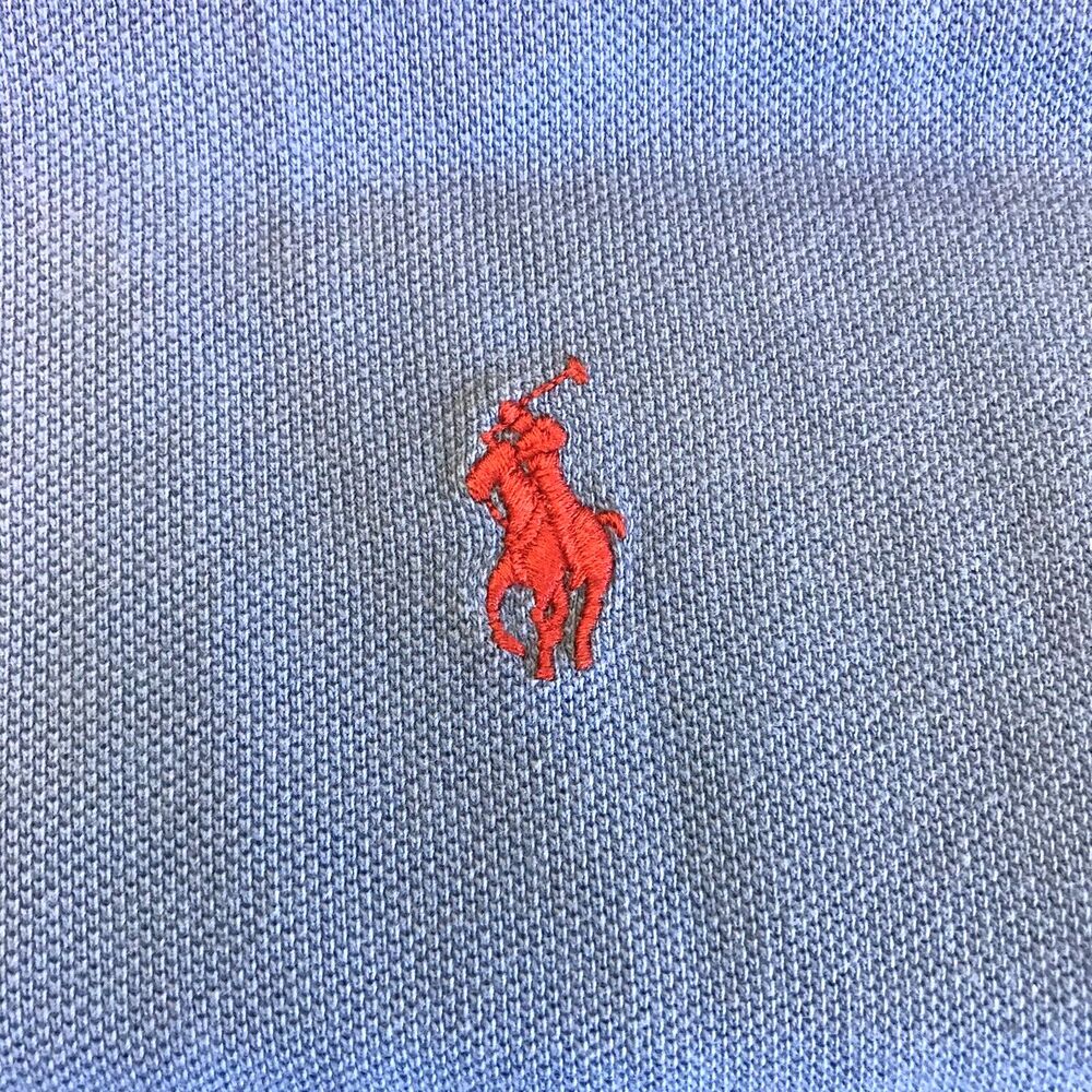 POLO Ralph Lauren Classic Fit Men's XL/TG Cotton Blue Pique Knit Pony Golf Shirt